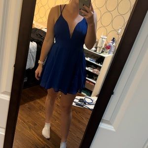 Royal blue night on the town dress